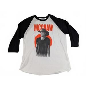 Tim McGraw Standing Room Only Tour 2024 Baseball Shirt XXL Raglan Concert Tee